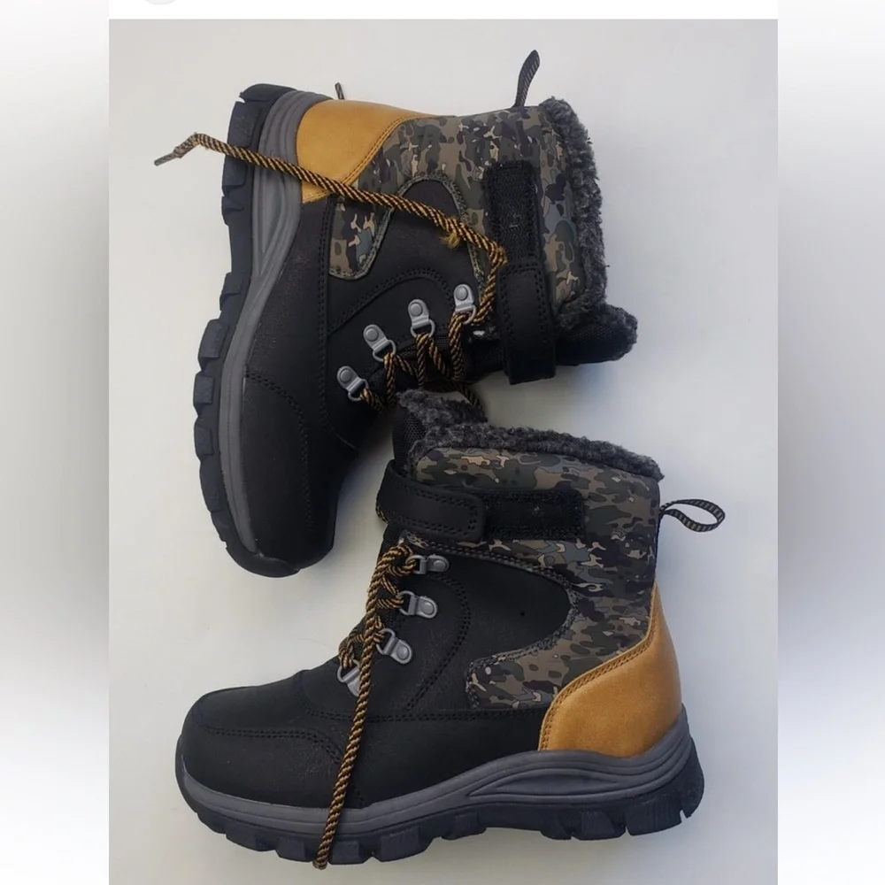 Thermolite NEW All In Motion Black Tan Camo Big Kids Sz4 Winter Boots pricefirm
